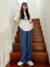 DAZY High Waist Zebra Striped Side Seam Wide Leg Jeans